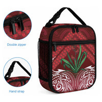 Rongoa Maori New Zealand Harakeke Lunch Bag NZ Weaving Pattern Red LT14 - Polynesian Pride
