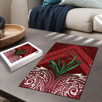 Rongoa Maori New Zealand Harakeke Puzzle NZ Weaving Pattern Red LT14 - Polynesian Pride
