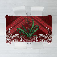 Rongoa Maori New Zealand Harakeke Tablecloth NZ Weaving Pattern Red LT14 Red - Polynesian Pride