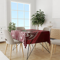 Rongoa Maori New Zealand Harakeke Tablecloth NZ Weaving Pattern Red LT14 - Polynesian Pride