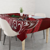 Rongoa Maori New Zealand Harakeke Tablecloth NZ Weaving Pattern Red LT14 - Polynesian Pride