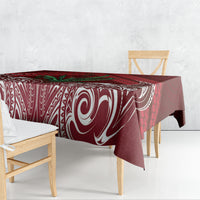 Rongoa Maori New Zealand Harakeke Tablecloth NZ Weaving Pattern Red LT14 - Polynesian Pride