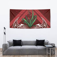 Rongoa Maori New Zealand Harakeke Tapestry NZ Weaving Pattern Red LT14 - Polynesian Pride
