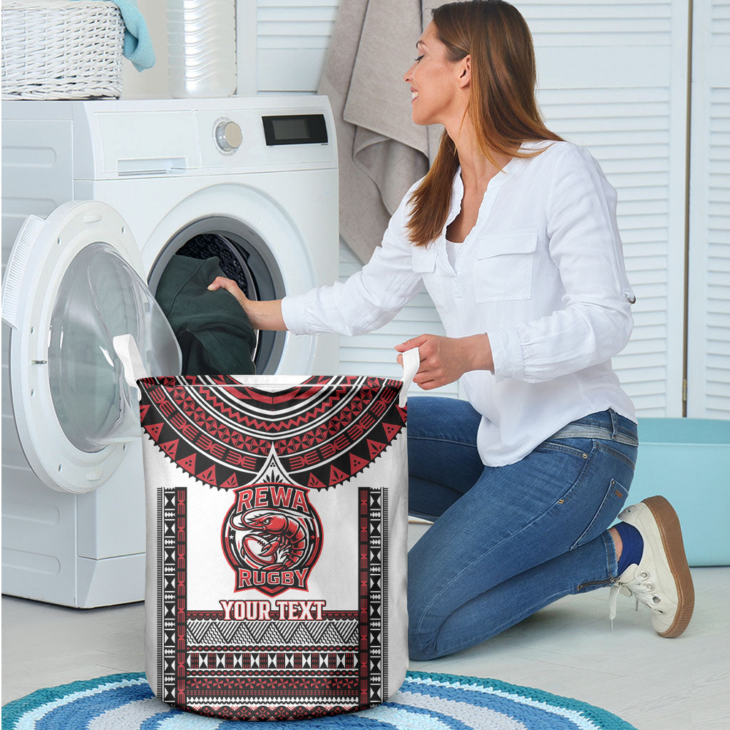 Fiji Rewa Rugby Custom Laundry Basket Go Champions Fijian Tapa Pattern LT14 - Polynesian Pride