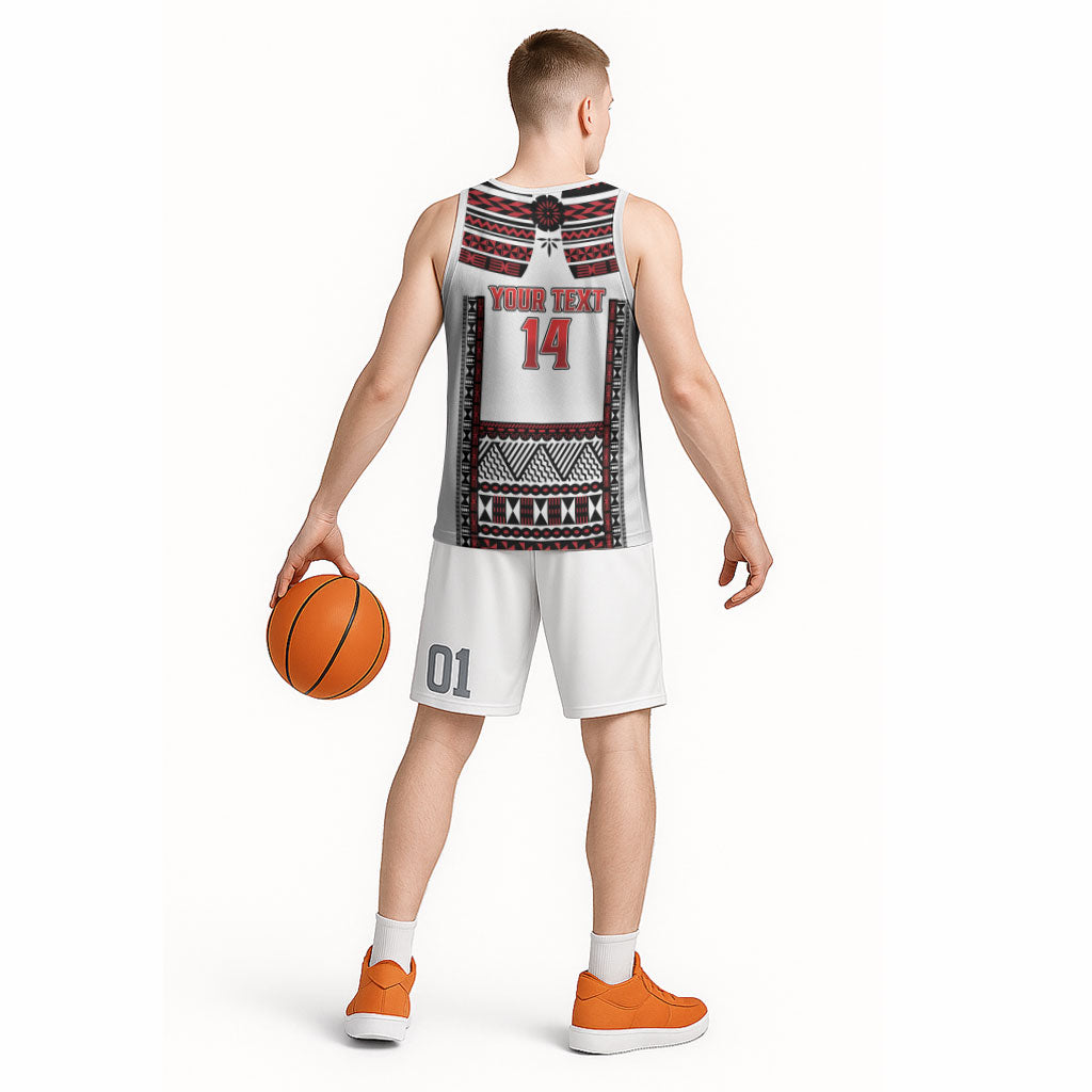 Fiji Rewa Rugby Custom Basketball Jersey Go Champions Fijian Tapa Pattern LT14 - Polynesian Pride