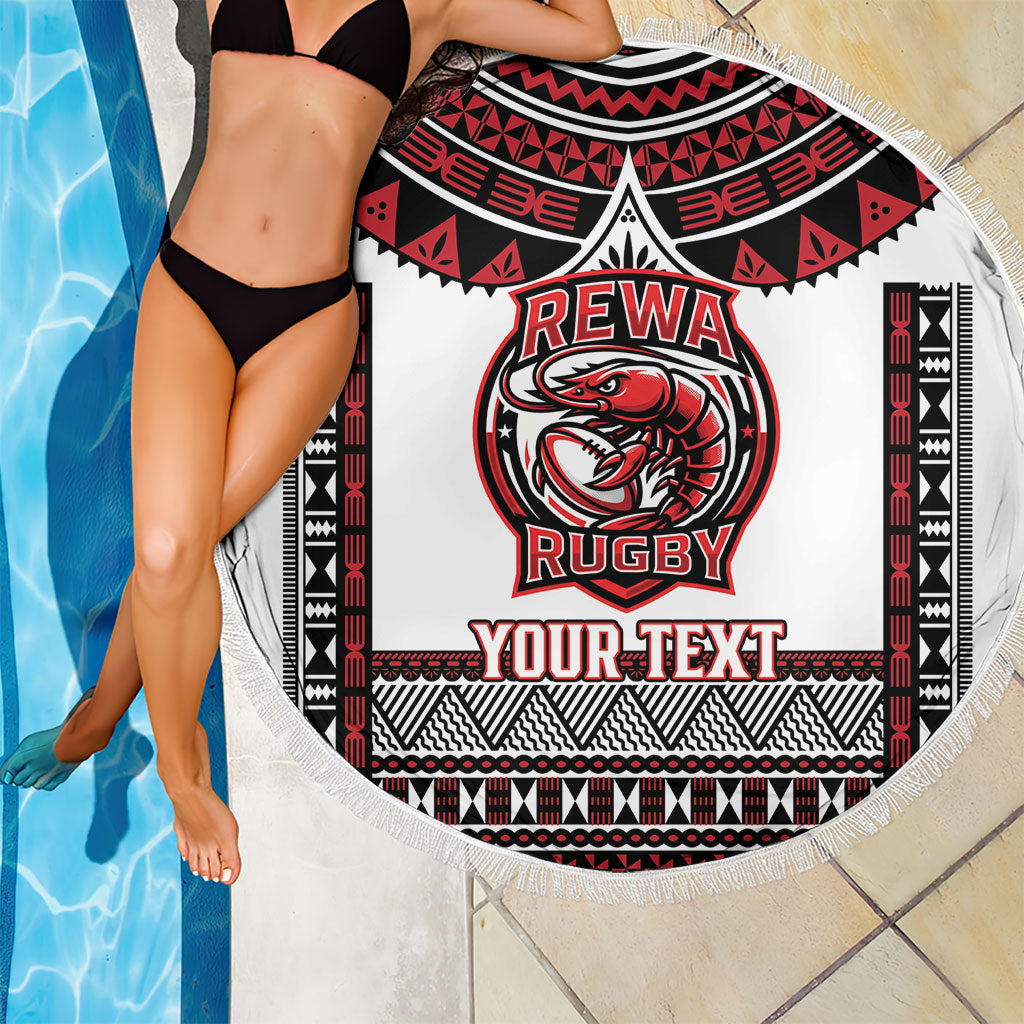 Fiji Rewa Rugby Custom Beach Blanket Go Champions Fijian Tapa Pattern LT14 - Polynesian Pride