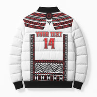 Fiji Rewa Rugby Custom Bomber Puffer Jacket Go Champions Fijian Tapa Pattern LT14 - Polynesian Pride