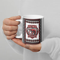 Fiji Rewa Rugby Custom Ceramic Mug Go Champions Fijian Tapa Pattern LT14 - Polynesian Pride