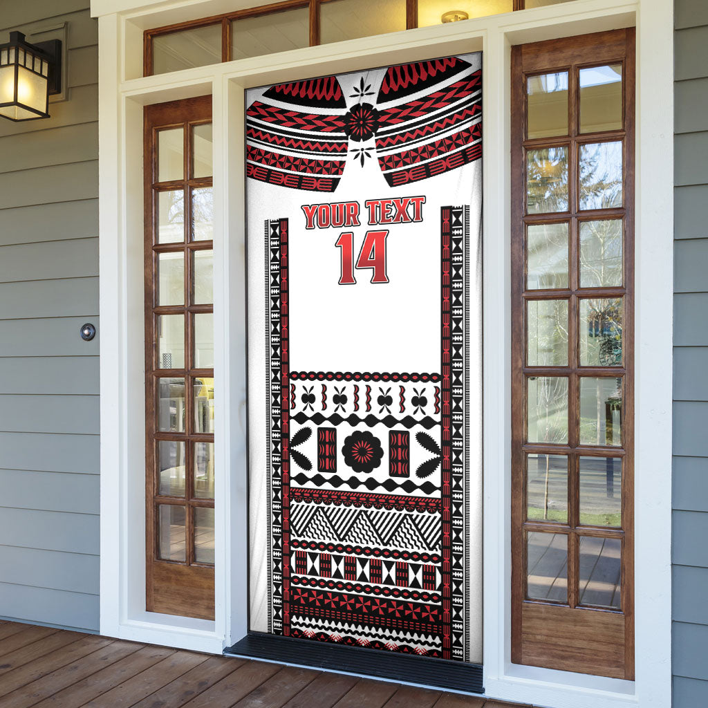 Fiji Rewa Rugby Custom Door Cover Go Champions Fijian Tapa Pattern LT14 - Polynesian Pride