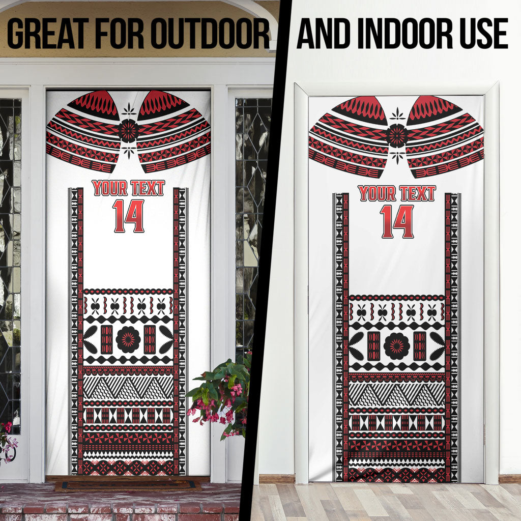 Fiji Rewa Rugby Custom Door Cover Go Champions Fijian Tapa Pattern LT14 - Polynesian Pride