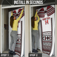 Fiji Rewa Rugby Custom Door Cover Go Champions Fijian Tapa Pattern LT14 - Polynesian Pride
