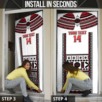 Fiji Rewa Rugby Custom Door Cover Go Champions Fijian Tapa Pattern LT14 - Polynesian Pride
