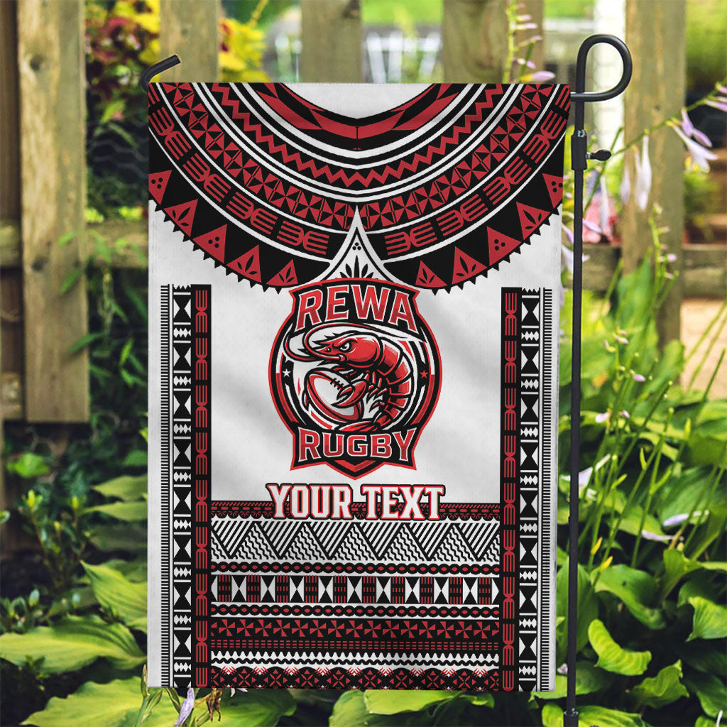 Fiji Rewa Rugby Custom Garden Flag Go Champions Fijian Tapa Pattern LT14 Garden Flag White - Polynesian Pride