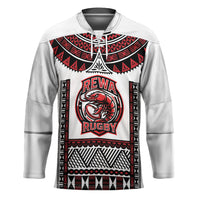 Fiji Rewa Rugby Custom Hockey Jersey Go Champions Fijian Tapa Pattern LT14 Unisex White - Polynesian Pride