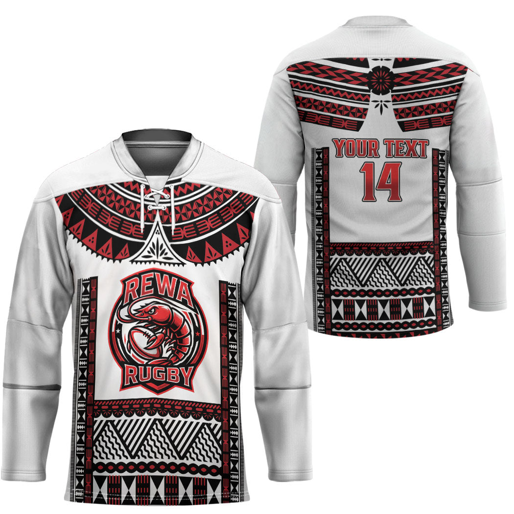 Fiji Rewa Rugby Custom Hockey Jersey Go Champions Fijian Tapa Pattern LT14 - Polynesian Pride