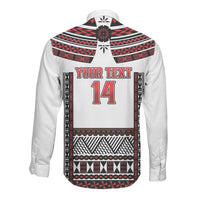 Fiji Rewa Rugby Custom Long Sleeve Button Shirt Go Champions Fijian Tapa Pattern LT14 - Polynesian Pride