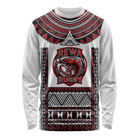 Fiji Rewa Rugby Custom Long Sleeve Shirt Go Champions Fijian Tapa Pattern LT14 Unisex White - Polynesian Pride