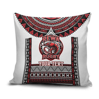 Fiji Rewa Rugby Custom Pillow Cover Go Champions Fijian Tapa Pattern LT14 White - Polynesian Pride