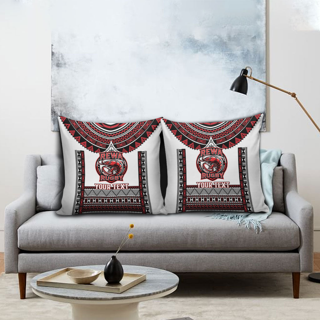 Fiji Rewa Rugby Custom Pillow Cover Go Champions Fijian Tapa Pattern LT14 - Polynesian Pride