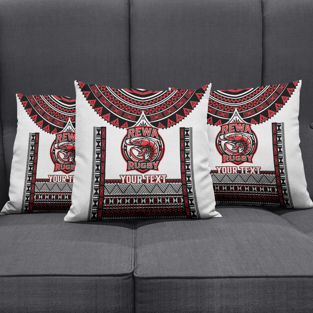 Fiji Rewa Rugby Custom Pillow Cover Go Champions Fijian Tapa Pattern LT14 - Polynesian Pride