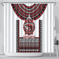 Fiji Rewa Rugby Custom Shower Curtain Go Champions Fijian Tapa Pattern LT14 - Polynesian Pride