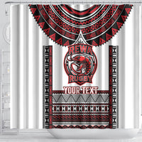 Fiji Rewa Rugby Custom Shower Curtain Go Champions Fijian Tapa Pattern LT14 - Polynesian Pride