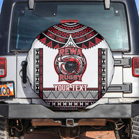 Fiji Rewa Rugby Custom Spare Tire Cover Go Champions Fijian Tapa Pattern LT14 White - Polynesian Pride