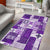 Hawaiian Quilt Area Rug Tiki Tropical Retro Purple Version LT14 - Polynesian Pride