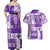 Hawaiian Quilt Couples Matching Off Shoulder Maxi Dress and Hawaiian Shirt Tiki Tropical Retro Purple Version LT14 - Polynesian Pride