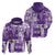 Hawaiian Quilt Hoodie Tiki Tropical Retro Purple Version LT14 - Polynesian Pride