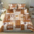 Hawaiian Quilt Bedding Set Tiki Tropical Retro Brown Version LT14 - Polynesian Pride