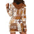 Hawaiian Quilt Hoodie Dress Tiki Tropical Retro Brown Version LT14 - Polynesian Pride