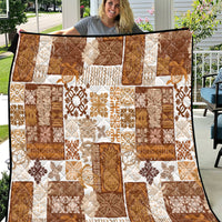 Hawaiian Quilt Quilt Tiki Tropical Retro Brown Version LT14 Brown - Polynesian Pride