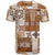 Hawaiian Quilt T Shirt Tiki Tropical Retro Brown Version LT14 - Polynesian Pride