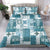 Hawaiian Quilt Bedding Set Tiki Tropical Retro Dark Cyan Version LT14 - Polynesian Pride