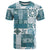 Hawaiian Quilt T Shirt Tiki Tropical Retro Dark Cyan Version LT14 Dark Cyan - Polynesian Pride