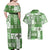 Hawaiian Quilt Couples Matching Off Shoulder Maxi Dress and Hawaiian Shirt Tiki Tropical Retro Green Version LT14 - Polynesian Pride