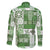 Hawaiian Quilt Family Matching Short Sleeve Bodycon Dress and Hawaiian Shirt Tiki Tropical Retro Green Version LT14 - Polynesian Pride