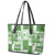 Hawaiian Quilt Leather Tote Bag Tiki Tropical Retro Green Version LT14 - Polynesian Pride