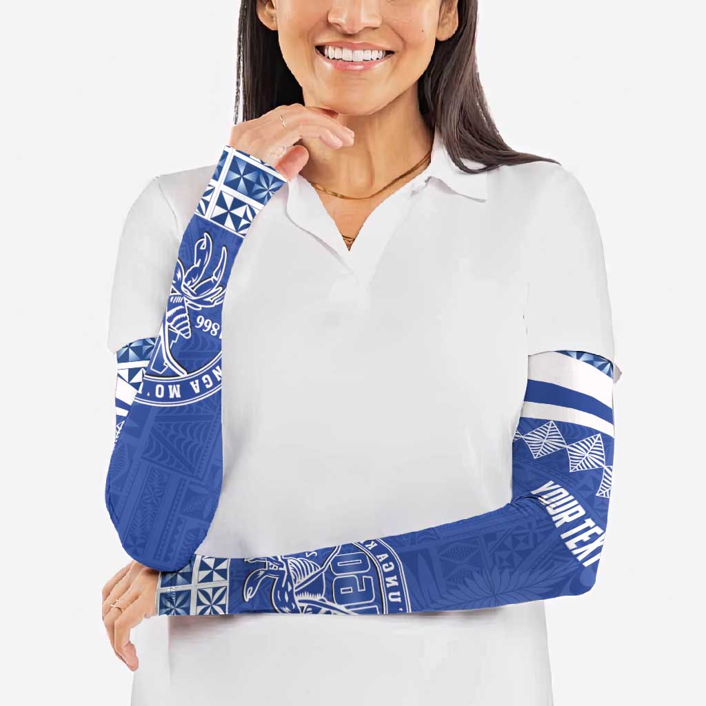 Personalised Tonga Tupou College Toloa Arm Sleeves 160 Years Anniversary Tongan Ngatu Pattern