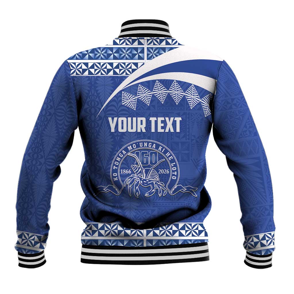 Personalised Tonga Tupou College Toloa Baseball Jacket 160 Years Anniversary Tongan Ngatu Pattern LT14 - Polynesian Pride