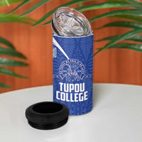Personalised Tonga Tupou College Toloa 4 in 1 Can Cooler Tumbler 160 Years Anniversary Tongan Ngatu Pattern