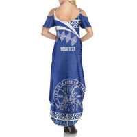 Personalised Tonga Tupou College Toloa Family Matching Summer Maxi Dress and Hawaiian Shirt 160 Years Anniversary Tongan Ngatu Pattern LT14 - Polynesian Pride