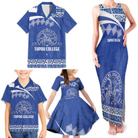 Personalised Tonga Tupou College Toloa Family Matching Tank Maxi Dress and Hawaiian Shirt 160 Years Anniversary Tongan Ngatu Pattern LT14 - Polynesian Pride