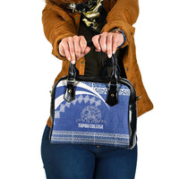 Tonga Tupou College Toloa Shoulder Handbag 160 Years Anniversary Tongan Ngatu Pattern