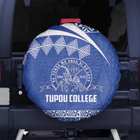 Tonga Tupou College Toloa Spare Tire Cover 160 Years Anniversary Tongan Ngatu Pattern LT14 No hole Blue - Polynesian Pride