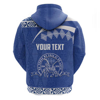 Personalised Tonga Tupou College Toloa Zip Hoodie 160 Years Anniversary Tongan Ngatu Pattern LT14 - Polynesian Pride