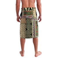 Beige Aotearoa Kowhaiwhai Pattern Lavalava NZ Maori Quilt Style