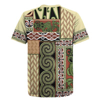 Beige Aotearoa Kowhaiwhai Pattern Rugby Jersey NZ Maori Quilt Style