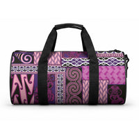 Pink Aotearoa Kowhaiwhai Pattern Duffle Bag NZ Maori Quilt Style LT14 One size Pink - Polynesian Pride